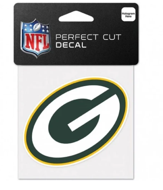 Green Bay Packers Decal 4x4 Perfect Cut Color