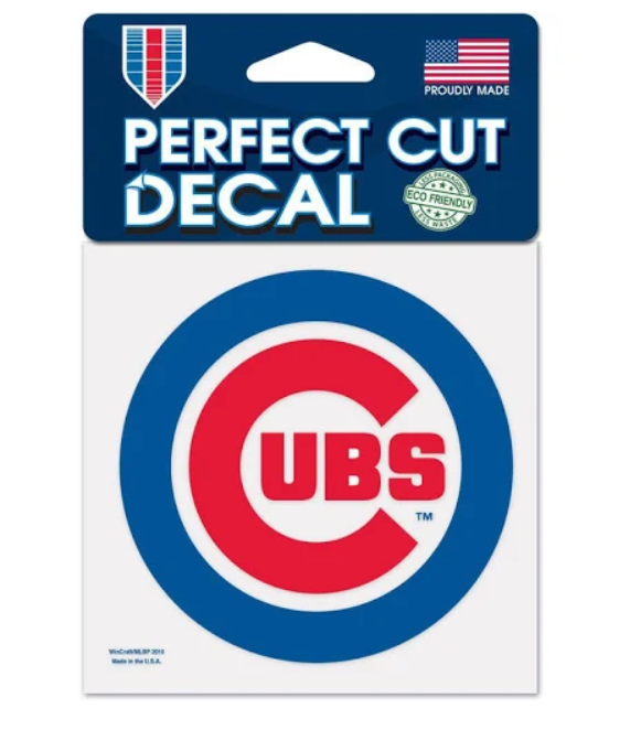 Chicago Cubs Decal 4x4 Perfect Cut Color