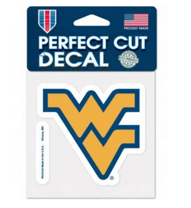 West Virginia Mountaineers Decal 4x4 Perfect Cut Color