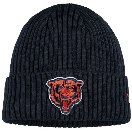 Chicago Bears Logo Core Classic Cuffed Knit Hat-Navy