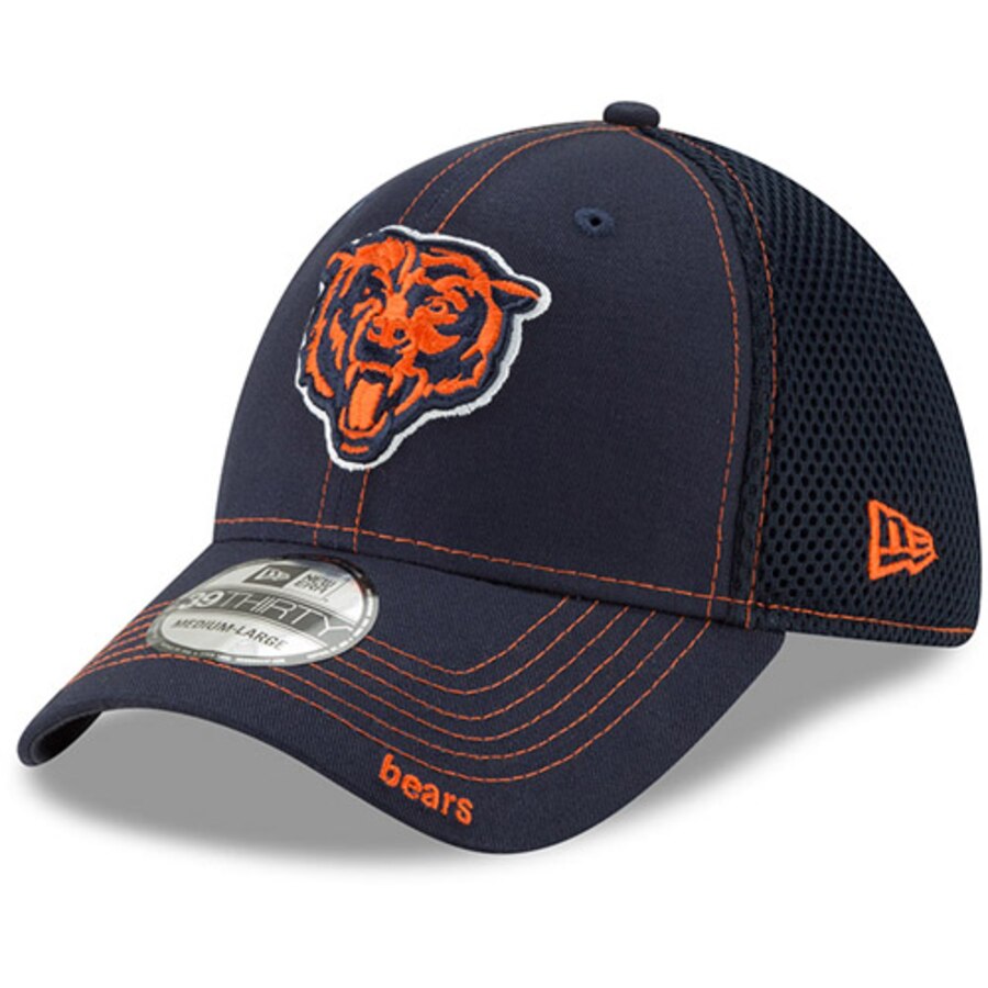 Chicago Bears New Era Navy 39THIRTY Neo Flex Hat
