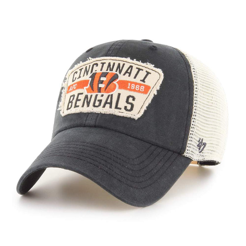 Cincinnati Bengals Vintage Black Crawford Clean Up Adjustable Hat