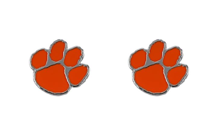 Clemson Tigers Logo Stud Earrings