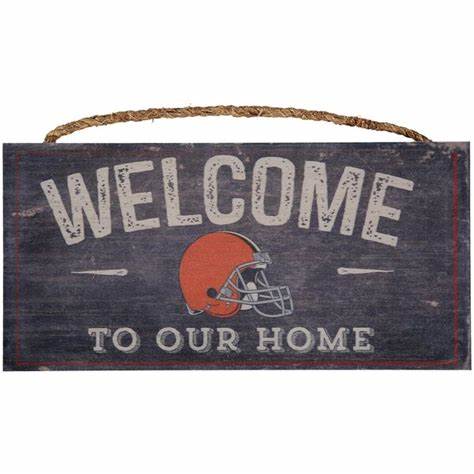 Cleveland Browns Welcome Distressed Sign