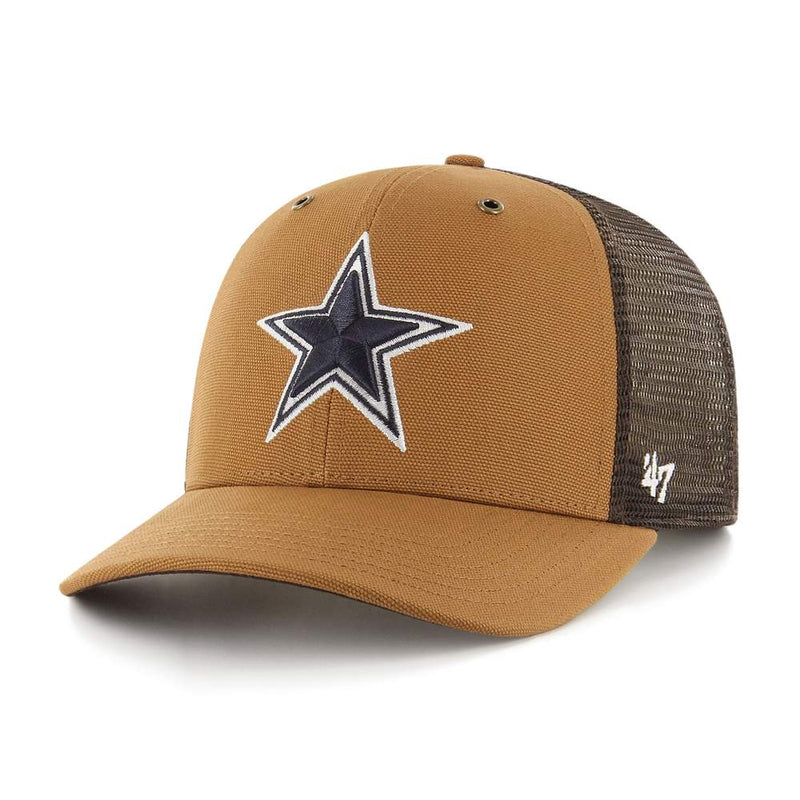 Dallas Cowboys - Carhartt x Mesh Brown Mesh MVP Adjustable Hat, 47 Brand
