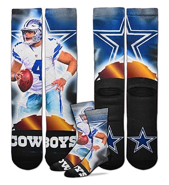 Dallas Cowboys Dak Prescott City Star Socks