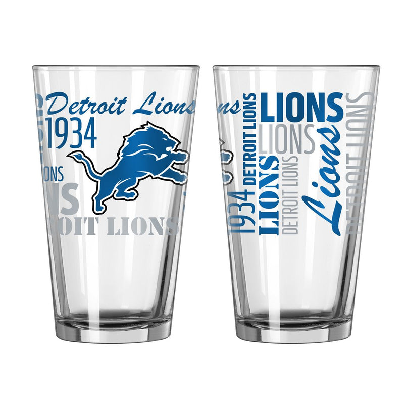 Detroit Lions Pint Glass