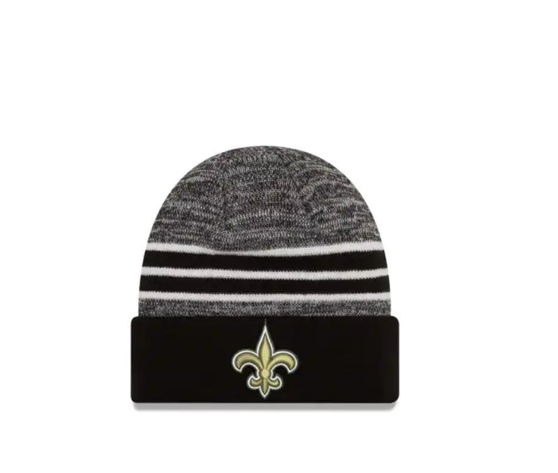 New Orleans Saints Team Logo Cuffed Knit Hat - Black