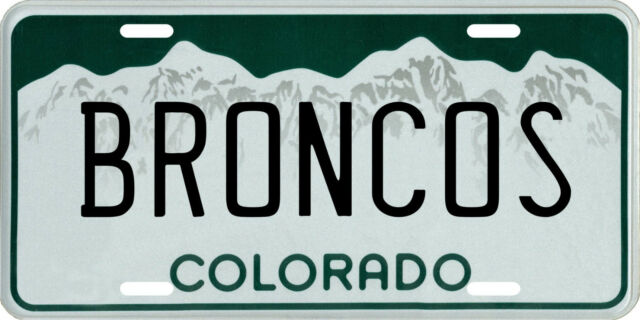 Denver Broncos - Colorado Metal License Plate