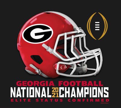 Georgia Bulldogs - 2021 National Champions Elite Status Confirmed Black T-Shirt