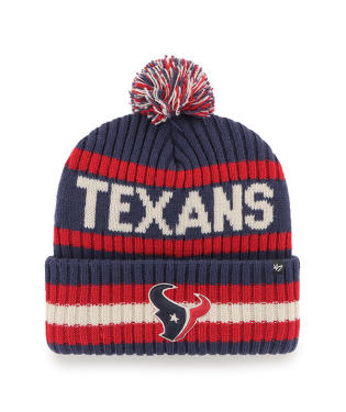 Houston Texans - Light Navy Bering Cuff Knit with Pom, 47 Brand