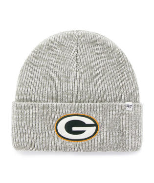 Green Bay Packers - Gray Brain Freeze Cuff Beanie, 47 Brand