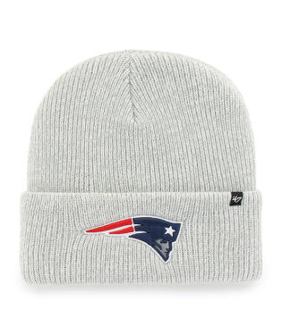 New England Patriots - Gray Brain Freeze Cuff Knit, 47 Brand