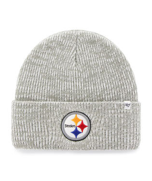 Pittsburgh Steelers - Gray The Brain Freeze Cuff Knit, 47 Brand