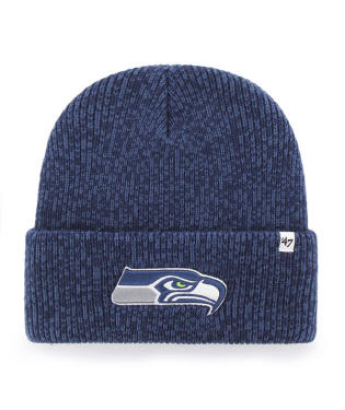 Seatle Seahawks - Light Navy Brain Freeze Cuff Knit Hat, 47 Brand