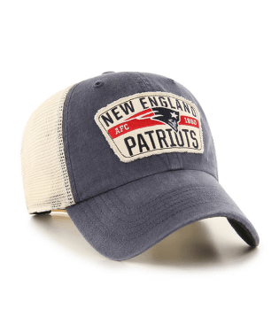 New England Patriots - Vintage Navy Crawford Clean Up Hat, 47 Brand