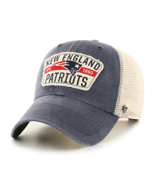 New England Patriots - Vintage Navy Crawford Clean Up Hat, 47 Brand