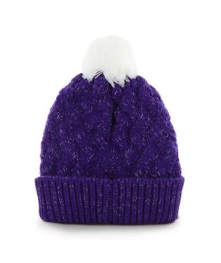 Baltimore Ravens - Purple Fiona Cuff Knit Women's Beanie with Pom, 47 Brand