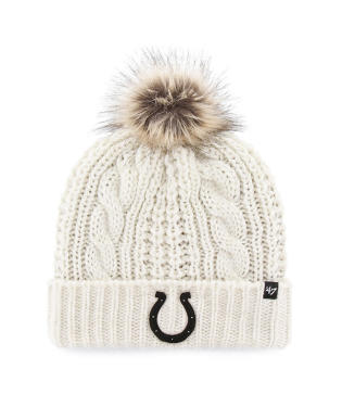 Indianapolis Colts - White Meeko Cuff Knit with Pom, 47 Brand