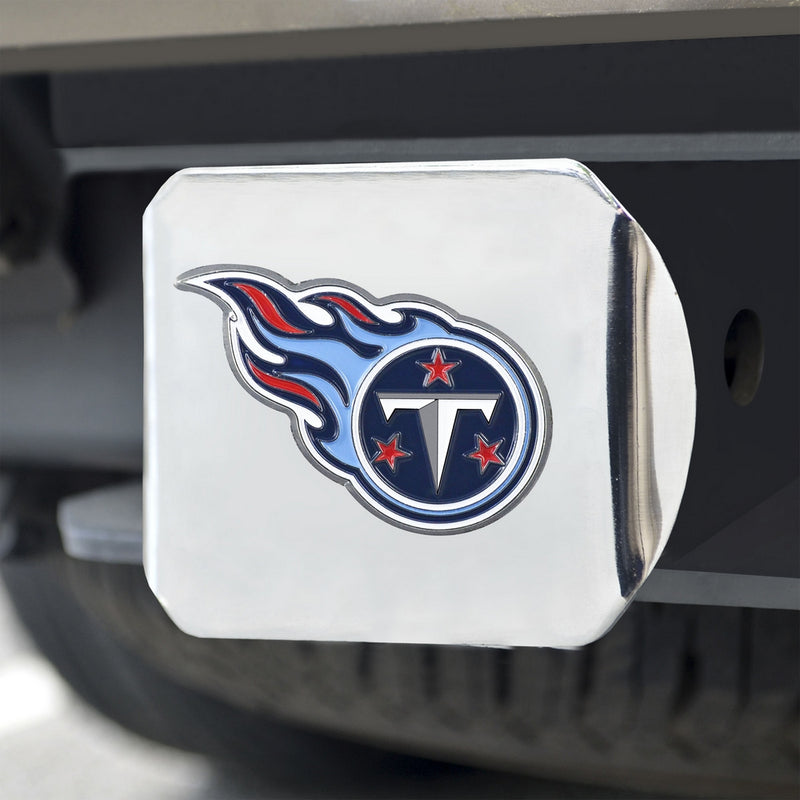 NFL - Tennessee Titans Color Hitch Cover - Chrome3.4"x4"