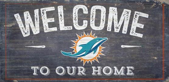Miami Dolphins - Welcome Distressed Sign
