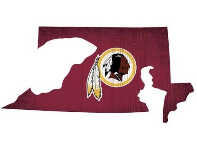Washington Redskins - Team Color Logo State Sign