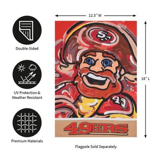 San Francisco 49ers - Justin Patten Suede GDN Garden Flag