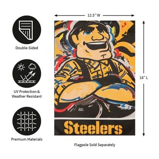 Pittsburgh Steelers - Justin Patten Suede GDN Garden Flag