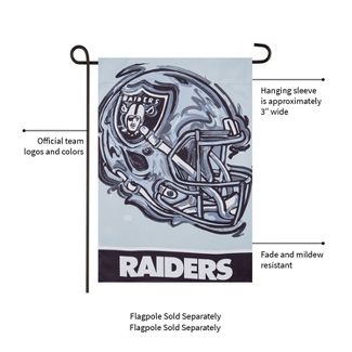 Las Vegas Raiders - Helmet Suede GDN JPA Garden Flag