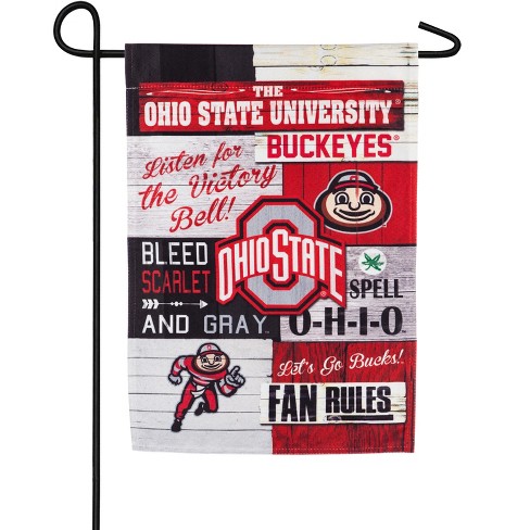 Ohio State Buckeyes - Fan Rules Garden Flag
