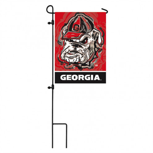 University of Georgia Suede Garden Flag Justin Patten