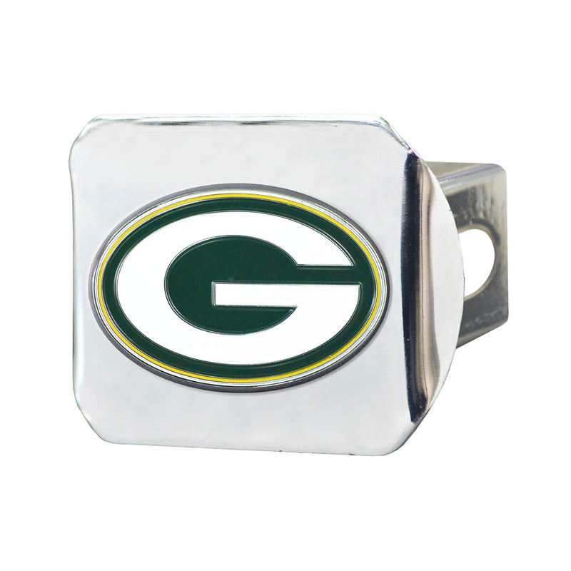 Green Bay Packers Color on Chrome Hitch Cover