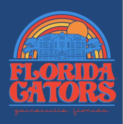 Florida Gators - Rainbow Campus Building Royal T-Shirt