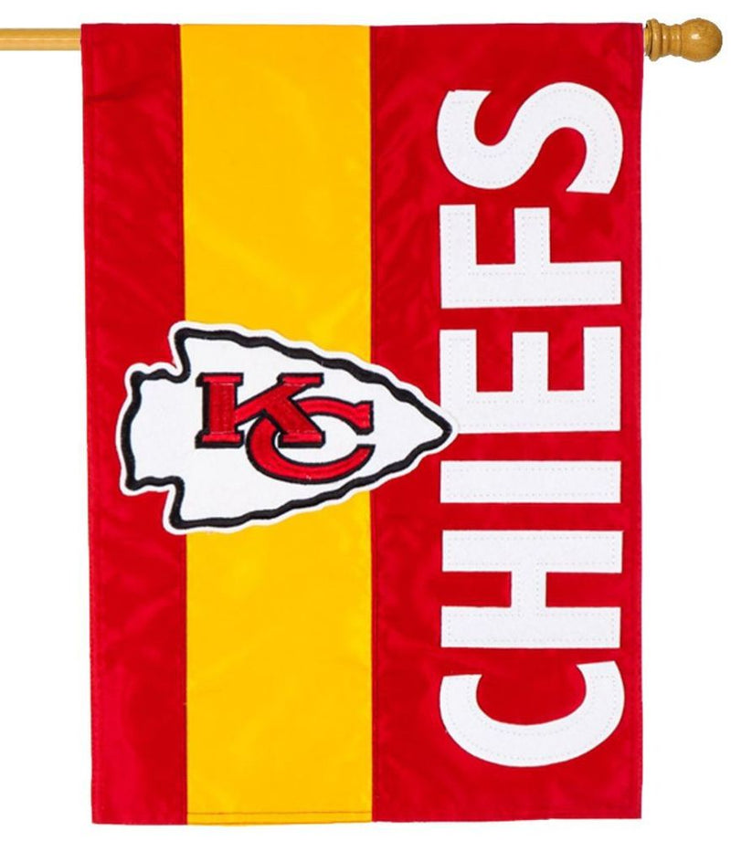 Kansas City Chiefs - Embellished Applique House Flag