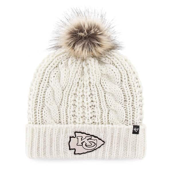 Kansas City Chiefs - Women’s White Meeko Cuff Knit Hat, 47 Brand