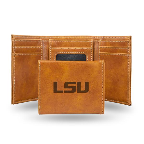 LSU Tigers - Brown Laser Engraved Trifold