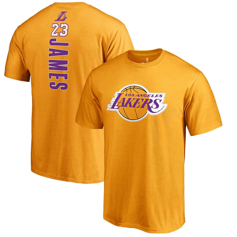 Los Angeles Lakers - LeBron James Backer Name & Number T-Shirt