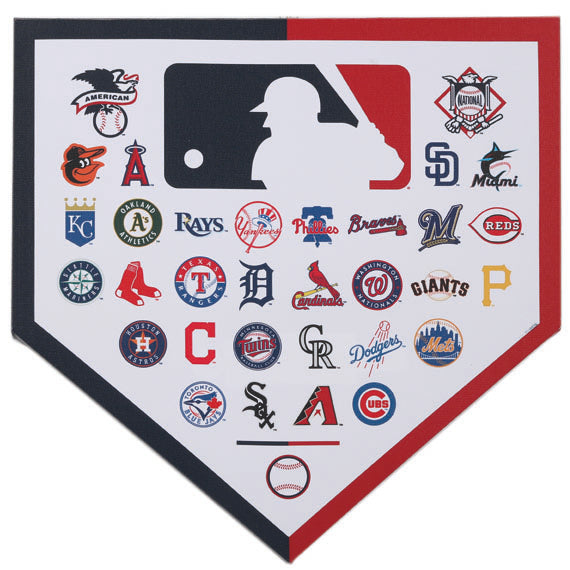 MLB Team Logos Canvas Base Wall Art