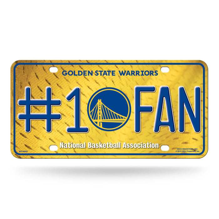 Golden State Warriors - #1 Fan Metal License Plate