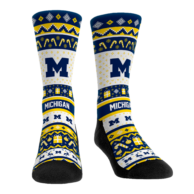 Michigan Wolverines - Sweater Stripe Socks