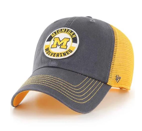 '47 Michigan Wolverines  Vintage Navy Porter Clean Up Mesh Adjustable Hat