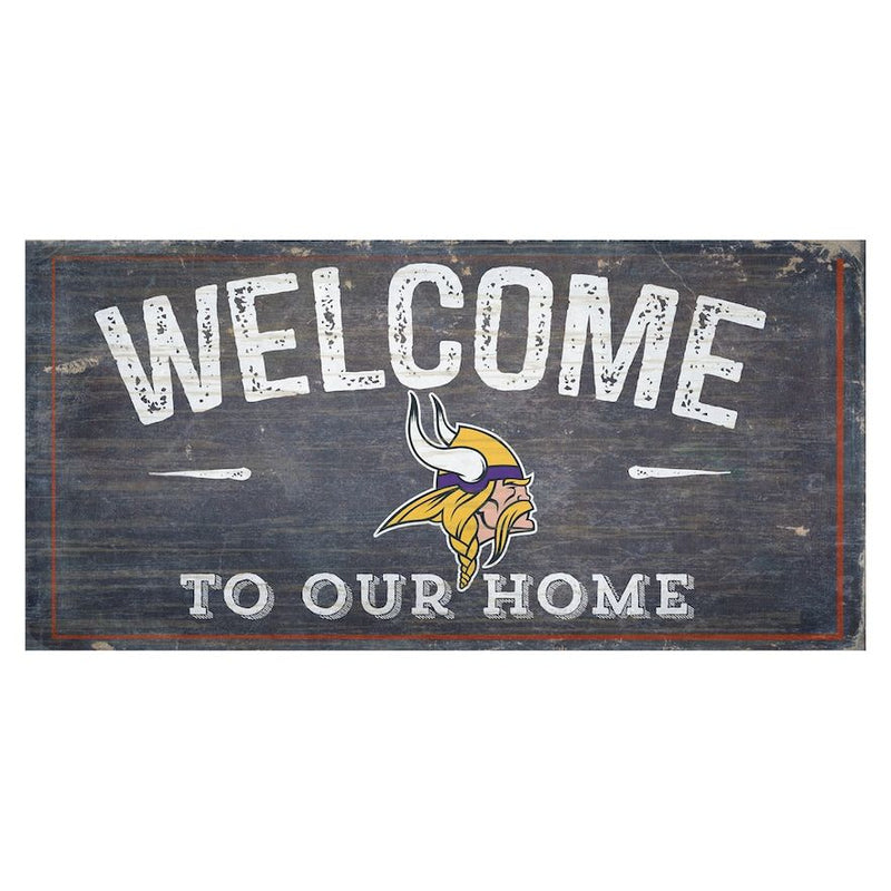 Minnesota Vikings Welcome Distressed Sign