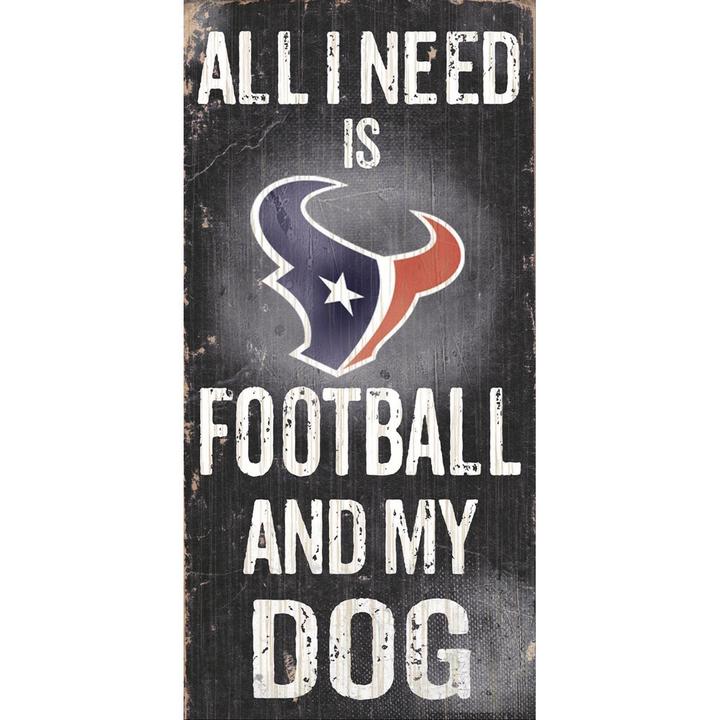 Houston Texans - Football and My Dog Sign