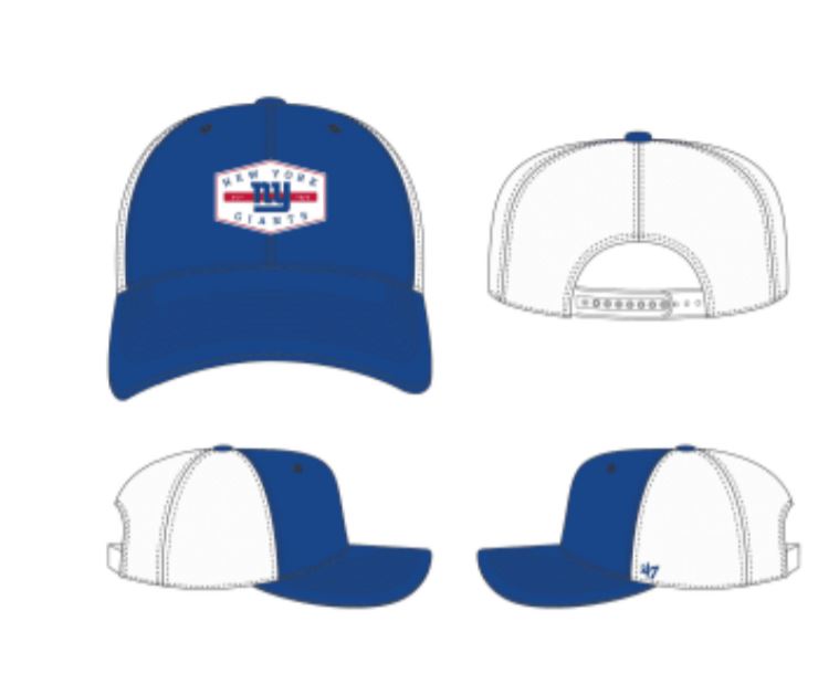 New York Giants  Royal Convoy Trucker Hat, 47 Brand