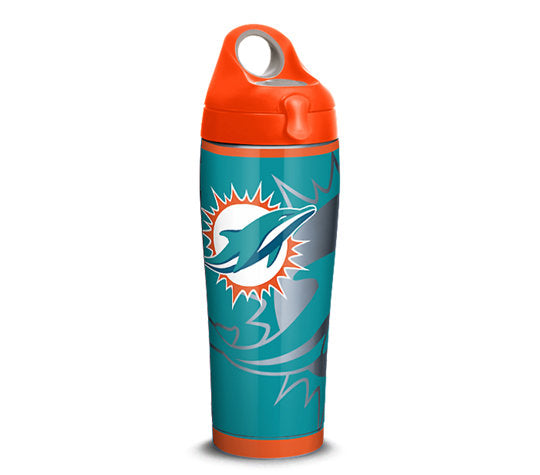 NFL® Miami Dolphins Rush Stainless Steel With Water Bottle Lid