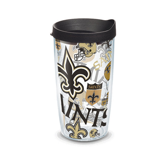 New Orleans Saints - All Over Wrap with Travel Lid