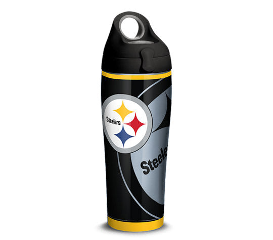 NFL® Pittsburgh Steelers Rush Stainless Steel With Water Bottle Lid