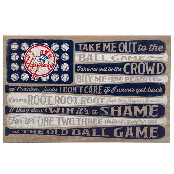 New York Yankees Canvas Flag Wall Art