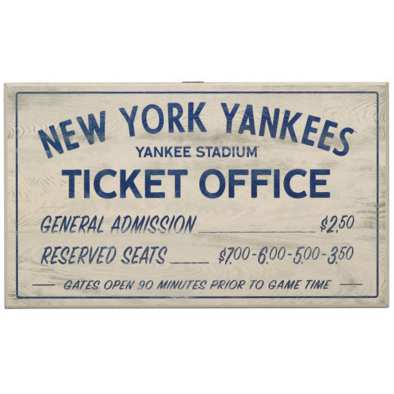 New York Yankees Vintage Ticket Office Wood Wall Décor