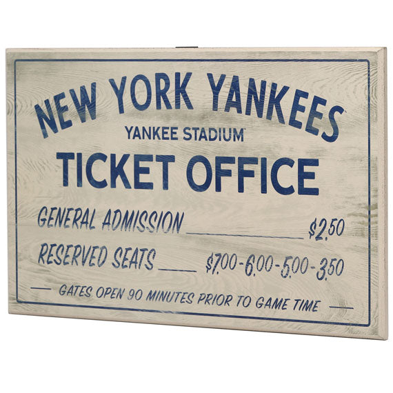 New York Yankees Vintage Ticket Office Wood Wall Décor